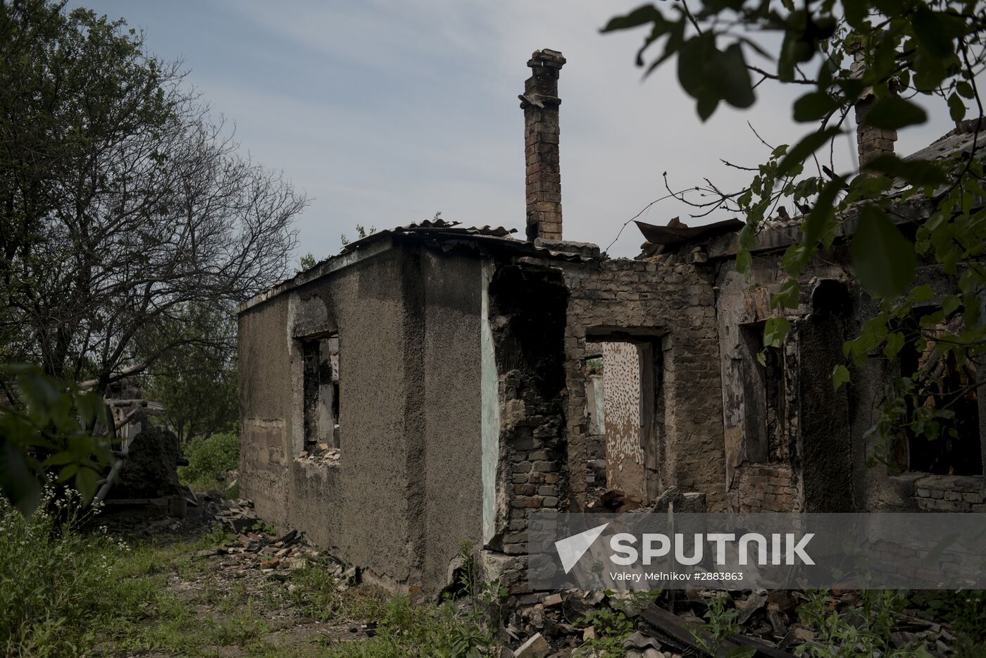Village of Spartak in Donetsk Region