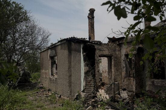 Village of Spartak in Donetsk Region