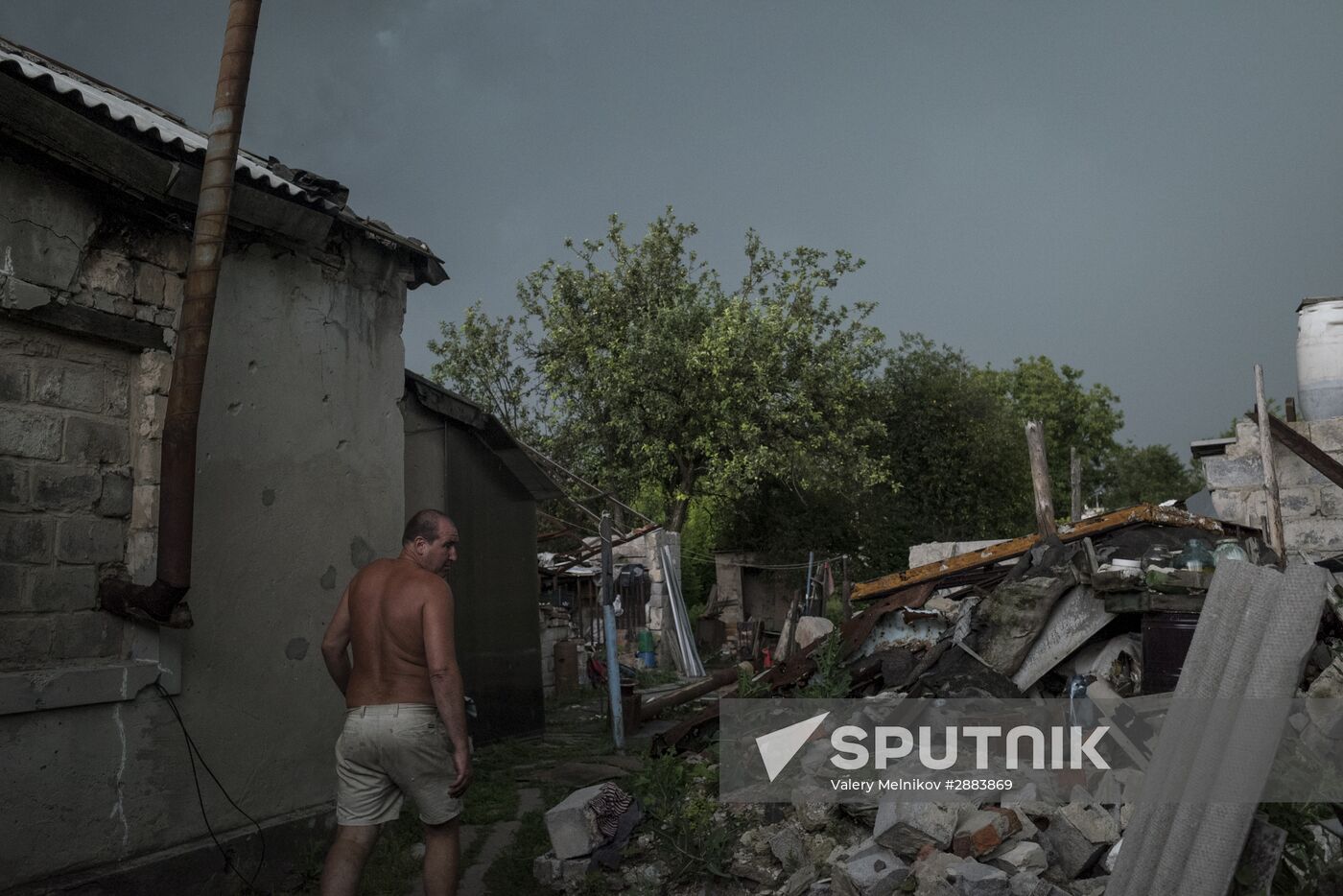 Village of Spartak in Donetsk Region