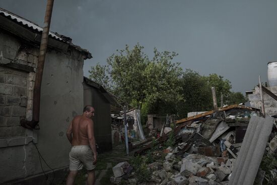 Village of Spartak in Donetsk Region