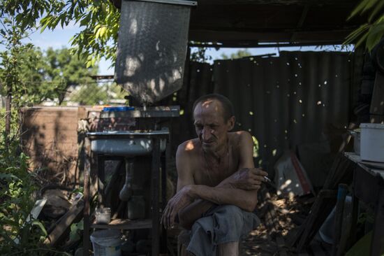 Village of Spartak in Donetsk Region