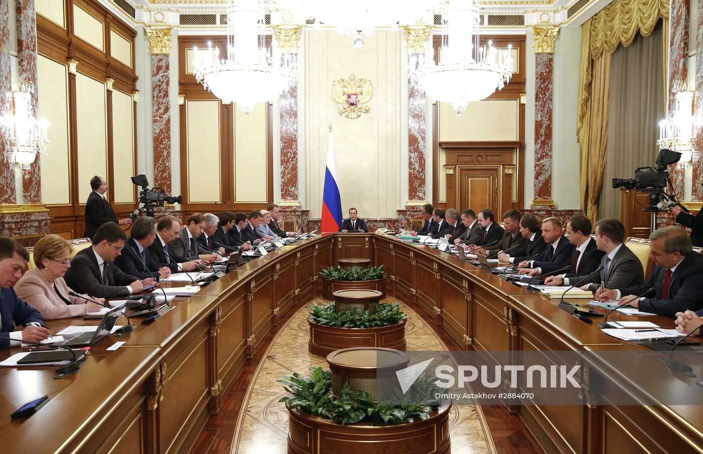 Russian Prime Minister Dmitry Medvedev chairs Government meeting