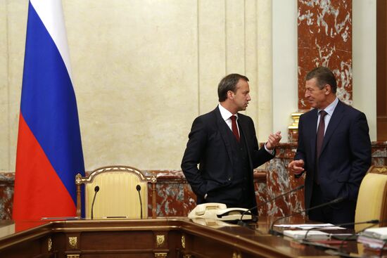 Russian Prime Minister Dmitry Medvedev chairs Government meeting