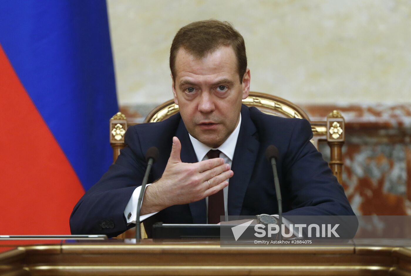 Russian Prime Minister Dmitry Medvedev chairs Government meeting