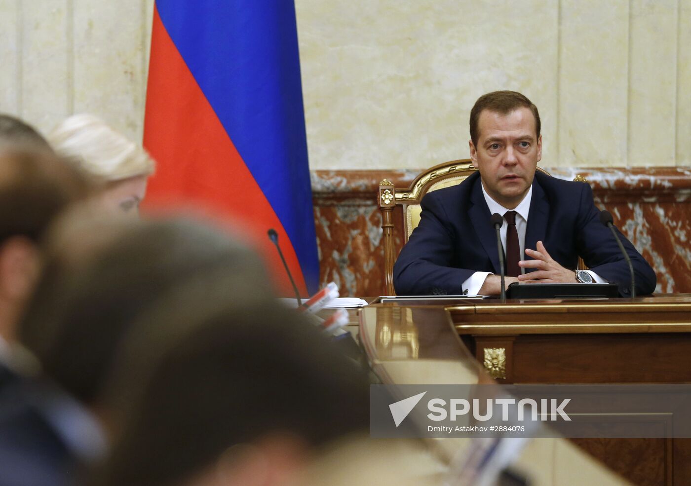 Russian Prime Minister Dmitry Medvedev chairs Government meeting