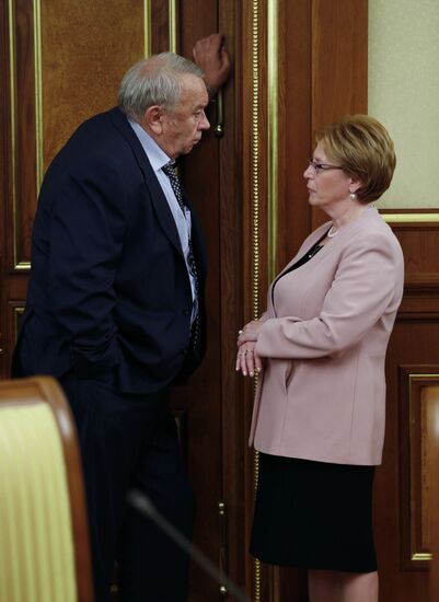 Russian Prime Minister Dmitry Medvedev chairs Government meeting