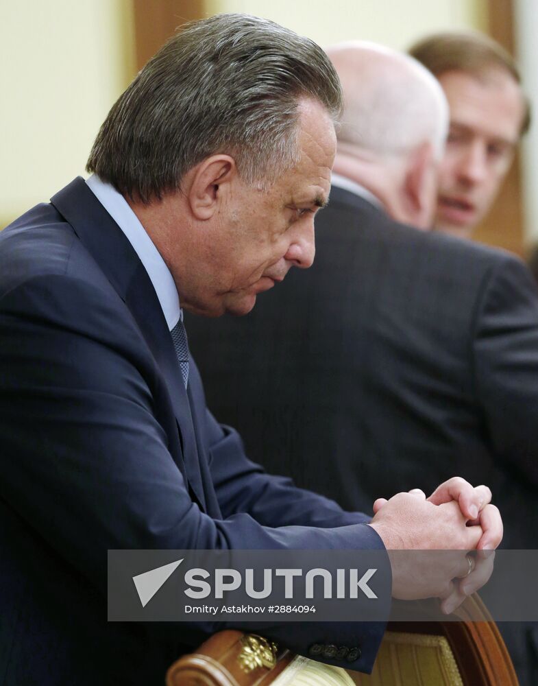 Russian Prime Minister Dmitry Medvedev chairs Government meeting