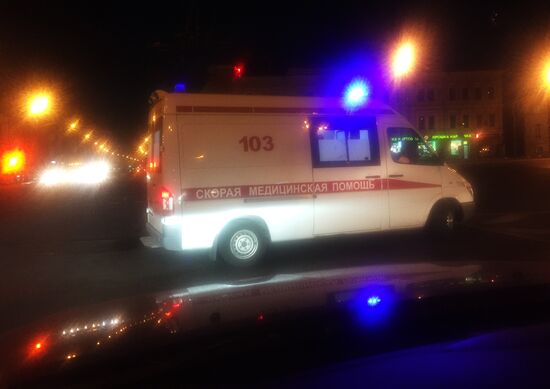 An ambulance car in Moscow