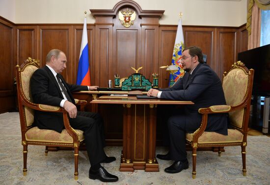 President Vladimir Putin meets with Delovaya Rossia Head Aleksei Repik