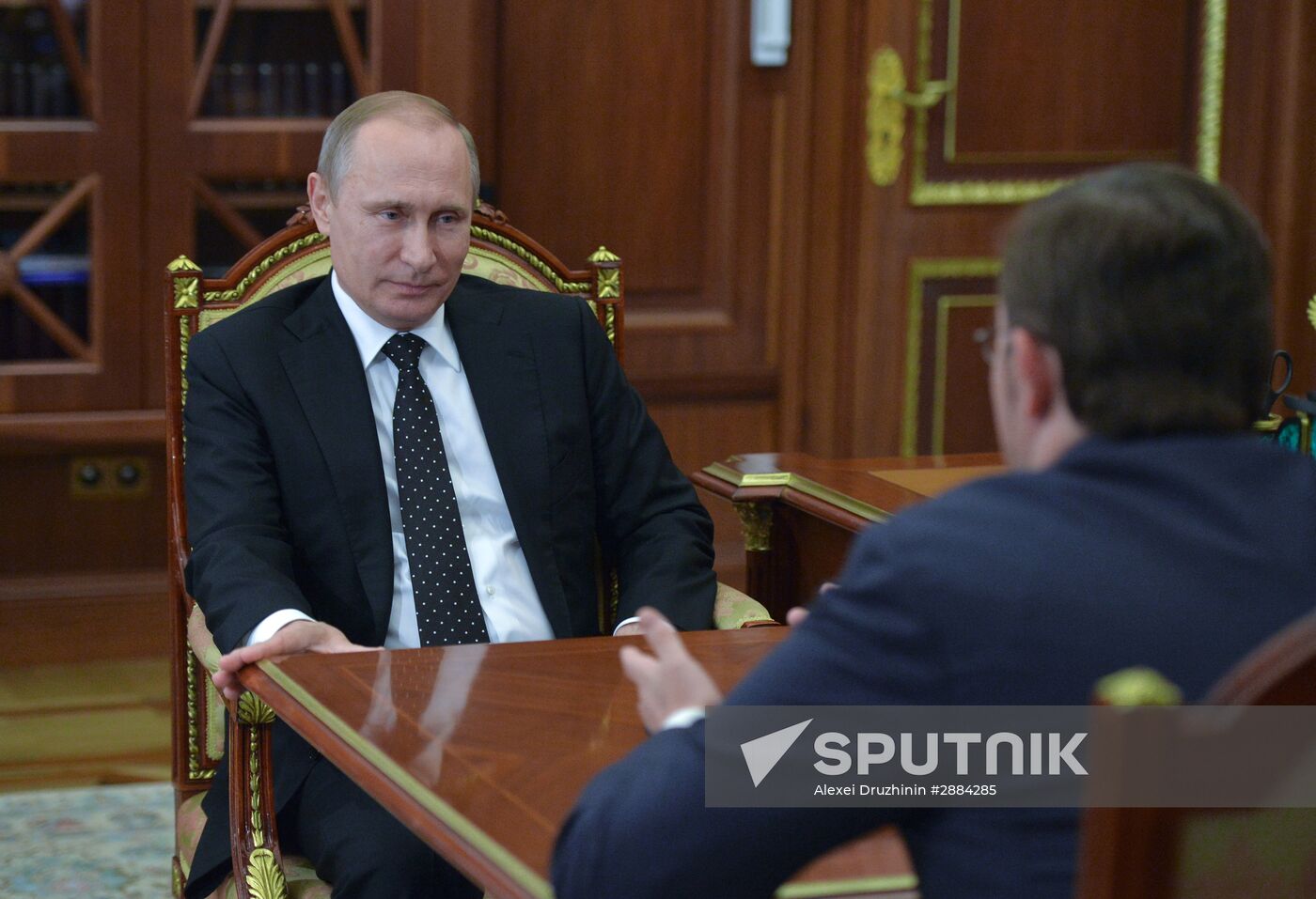 President Vladimir Putin meets with Delovaya Rossia Head Aleksei Repik