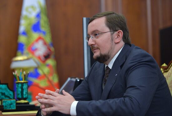 President Vladimir Putin meets with Delovaya Rossia Head Aleksei Repik