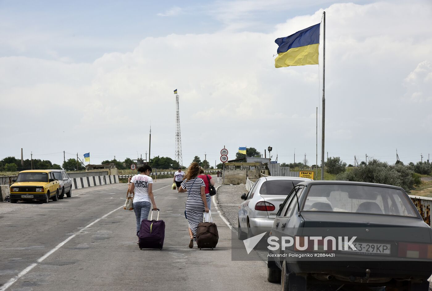 Jankoi border crossing point on Russia-Ukraine border
