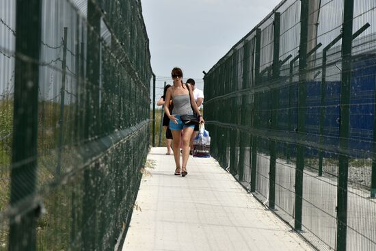 Jankoi border crossing point on Russia-Ukraine border