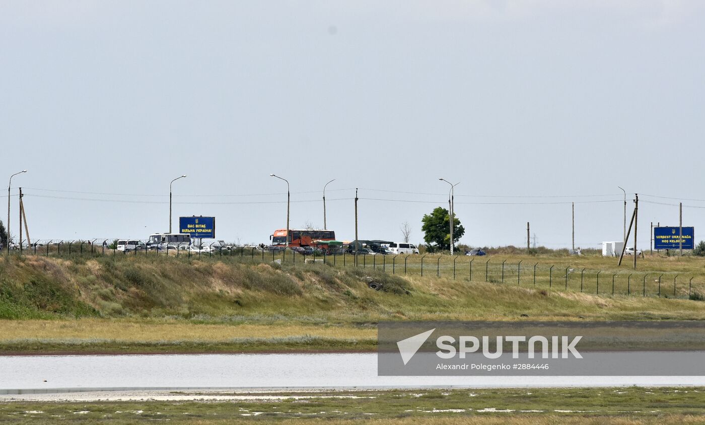 Jankoi border crossing point on Russia-Ukraine border