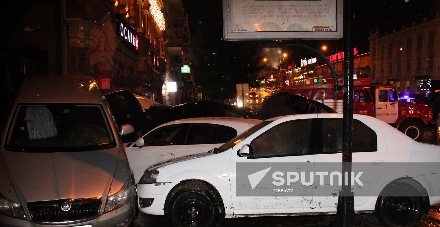 Aftermath of heavy showers in Rostov-on-Don