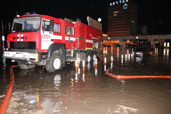 Aftermath of heavy showers in Rostov-on-Don
