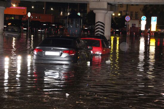 Aftermath of heavy showers in Rostov-on-Don