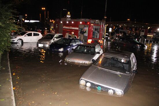 Aftermath of heavy showers in Rostov-on-Don