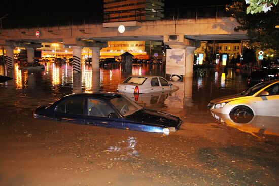 Aftermath of heavy showers in Rostov-on-Don