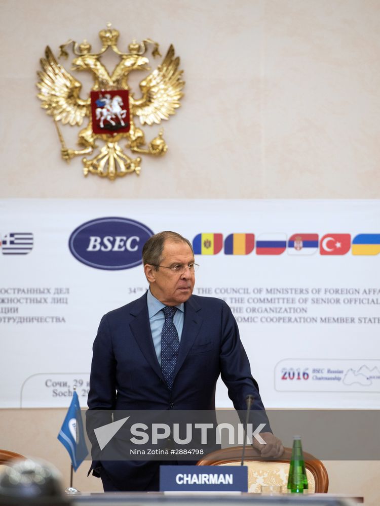 BSEC Foreign Ministers Council meeting in Sochi