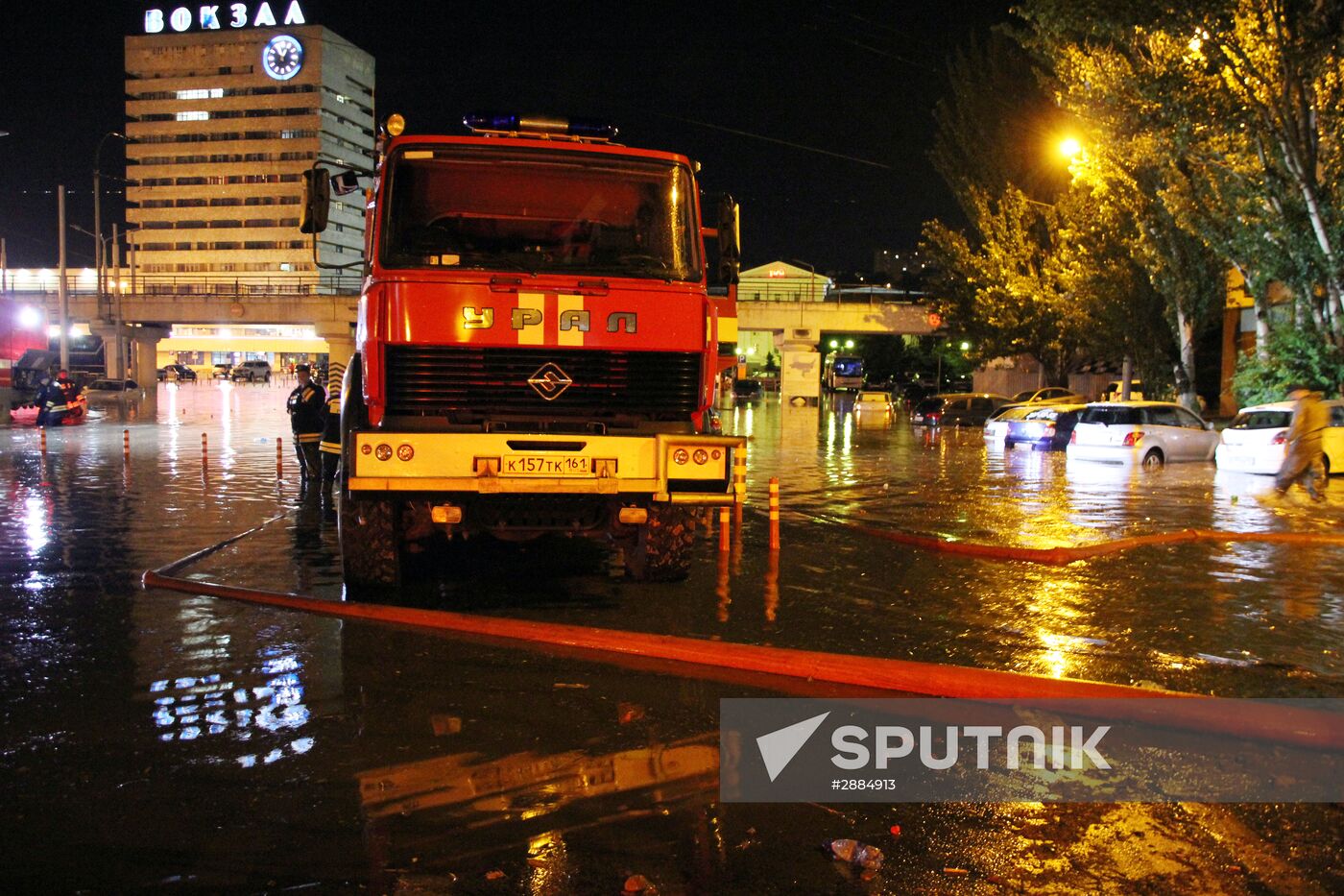 Aftermath of heavy showers in Rostov-on-Don