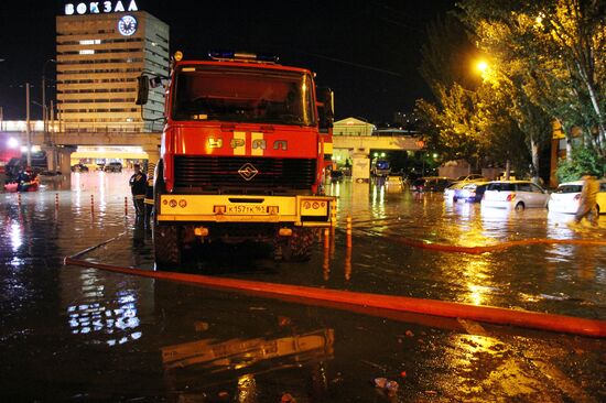 Aftermath of heavy showers in Rostov-on-Don
