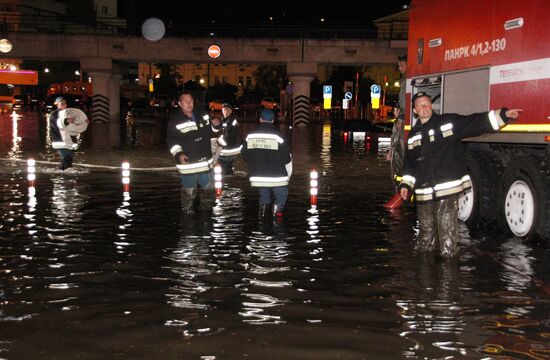 Aftermath of heavy showers in Rostov-on-Don