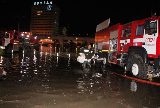 Aftermath of heavy showers in Rostov-on-Don