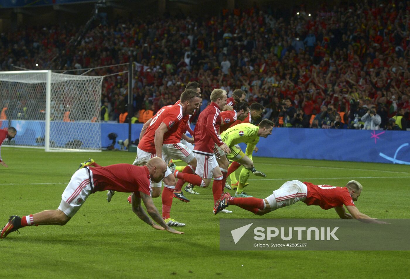 Football. UEFA Euro 2016. Wales vs. Belgium