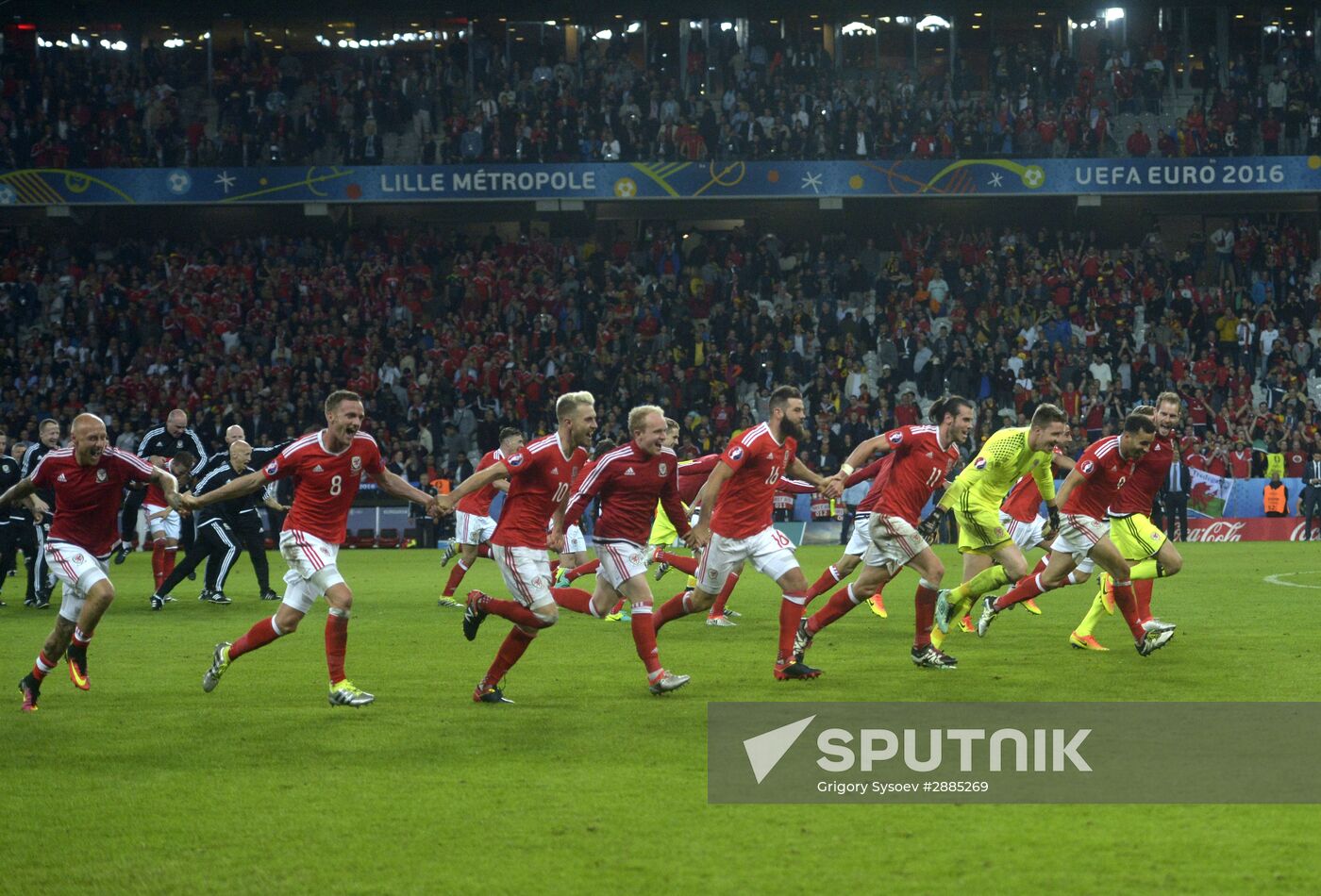 Football. UEFA Euro 2016. Wales vs. Belgium