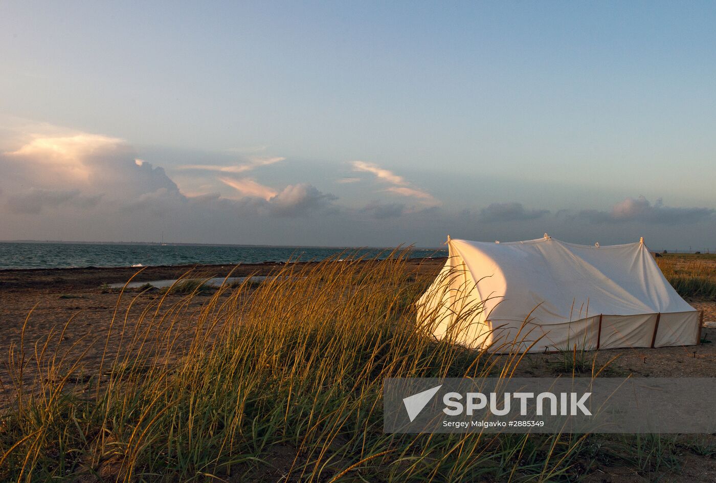 Bakalskaya Spit in Crimea