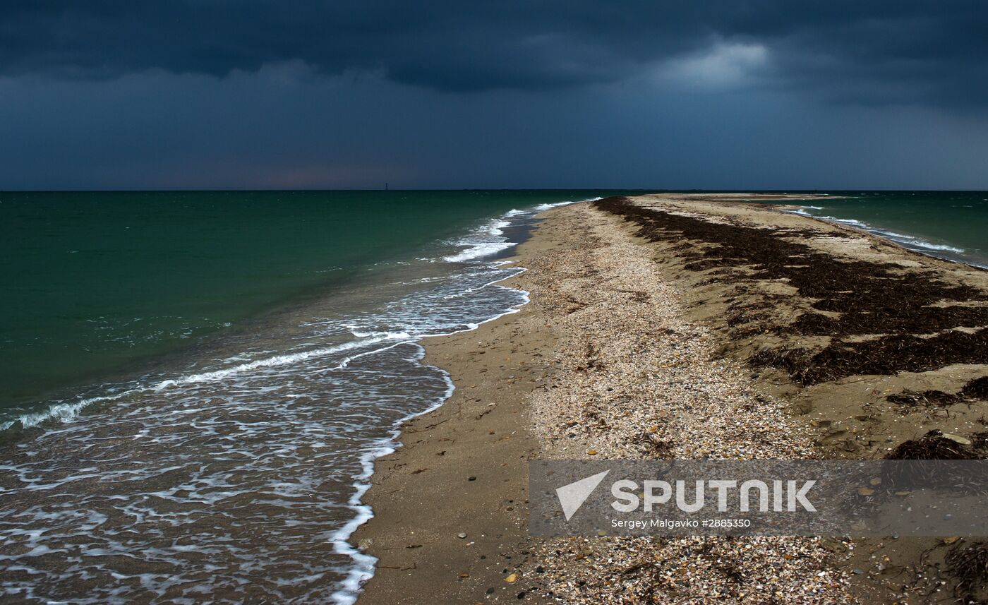 Bakalskaya Spit in Crimea
