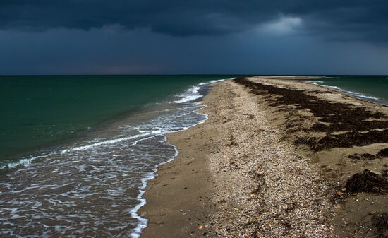 Bakalskaya Spit in Crimea