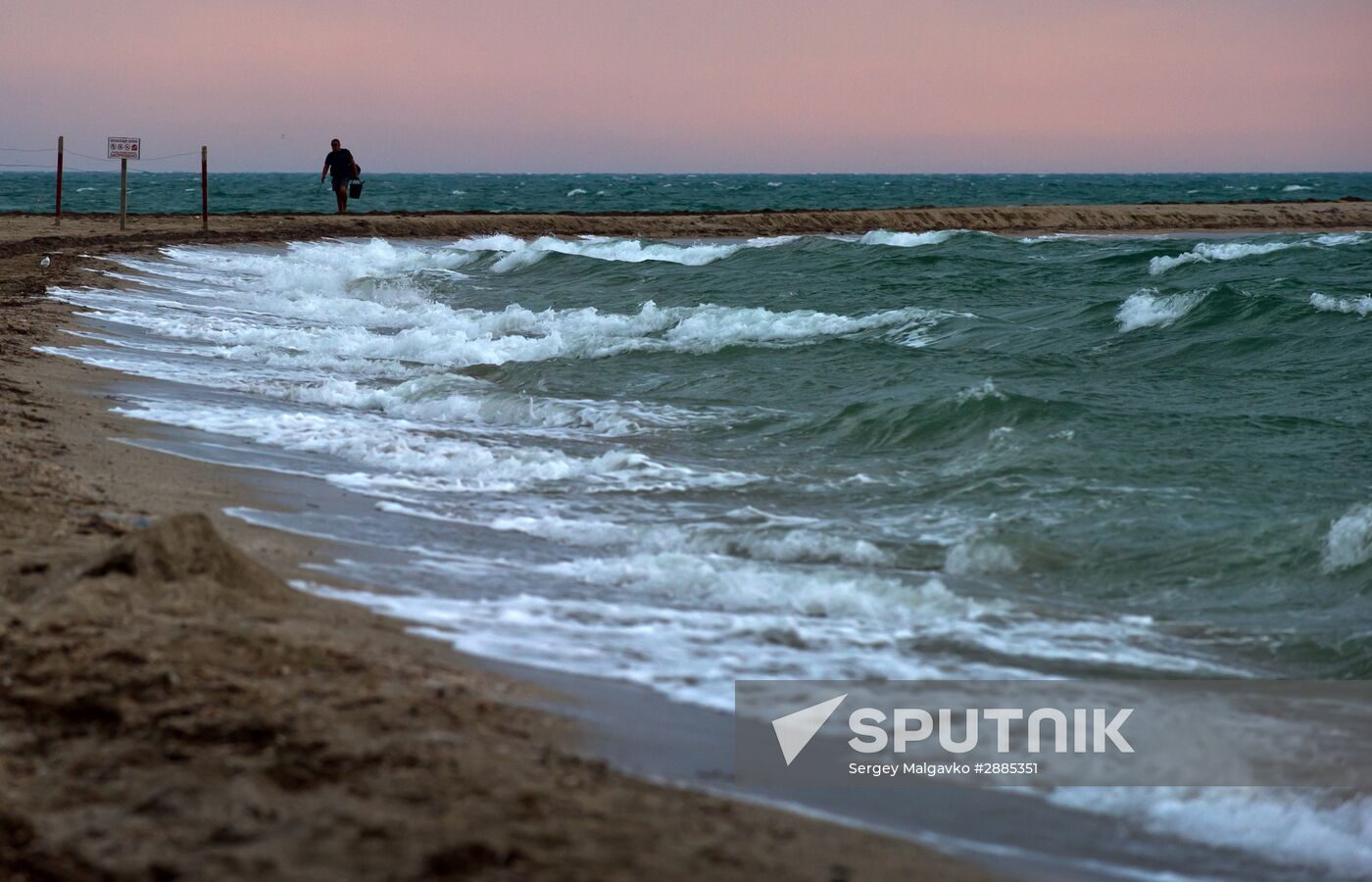 Bakalskaya Spit in Crimea