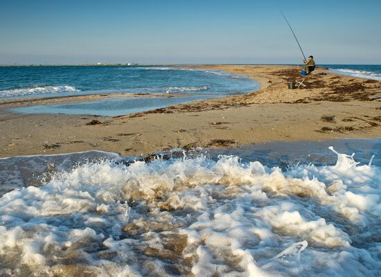 Bakalskaya Spit in Crimea