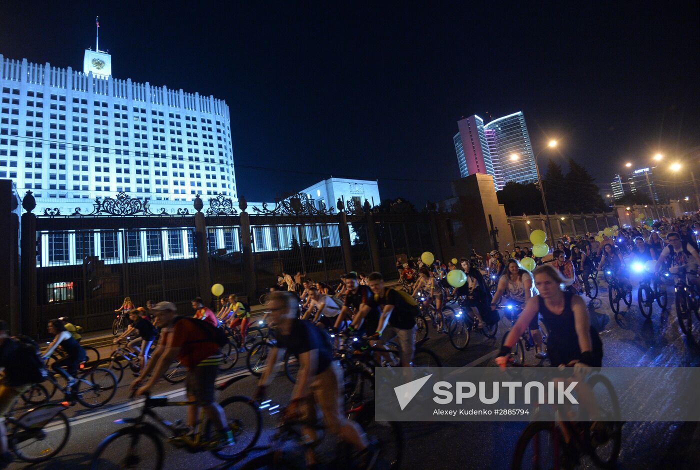 Night bike parade