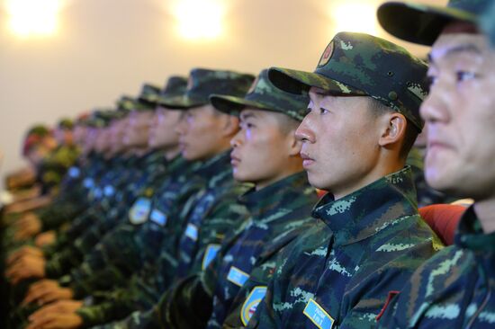 Opening of joint drills, Cooperation 2016 involving members of Russian National Guard Forces Command and Chinese People's Armed Police Force