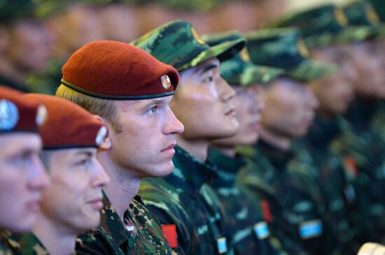Opening of joint drills, Cooperation 2016 involving members of Russian National Guard Forces Command and Chinese People's Armed Police Force