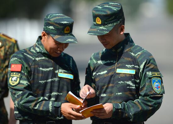 Opening of joint drills, Cooperation 2016 involving members of Russian National Guard Forces Command and Chinese People's Armed Police Force