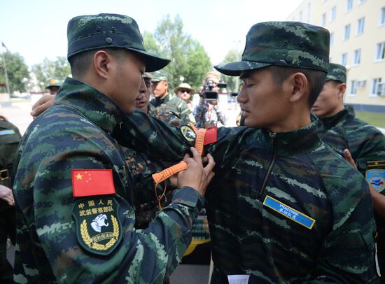 Opening of joint drills, Cooperation 2016 involving members of Russian National Guard Forces Command and Chinese People's Armed Police Force