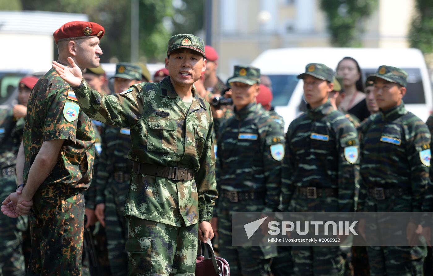 Opening of joint drills, Cooperation 2016 involving members of Russian National Guard Forces Command and Chinese People's Armed Police Force
