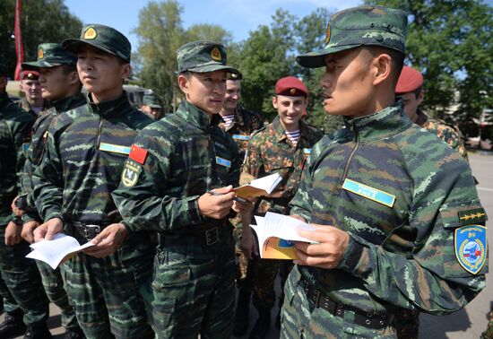Opening of joint drills, Cooperation 2016 involving members of Russian National Guard Forces Command and Chinese People's Armed Police Force