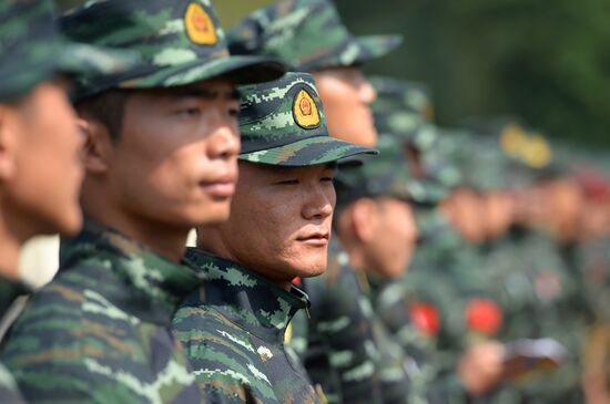 Opening of joint drills, Cooperation 2016 involving members of Russian National Guard Forces Command and Chinese People's Armed Police Force