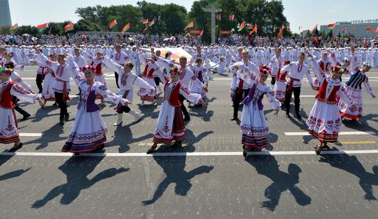 Military parade in honor of Independence Day of Republic of Belarus