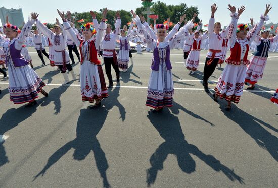 Military parade in honor of Independence Day of Republic of Belarus