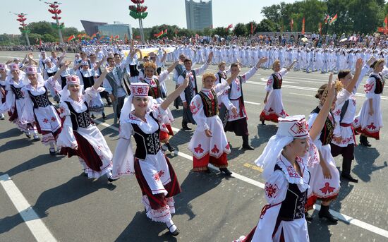 Military parade in honor of Independence Day of Republic of Belarus
