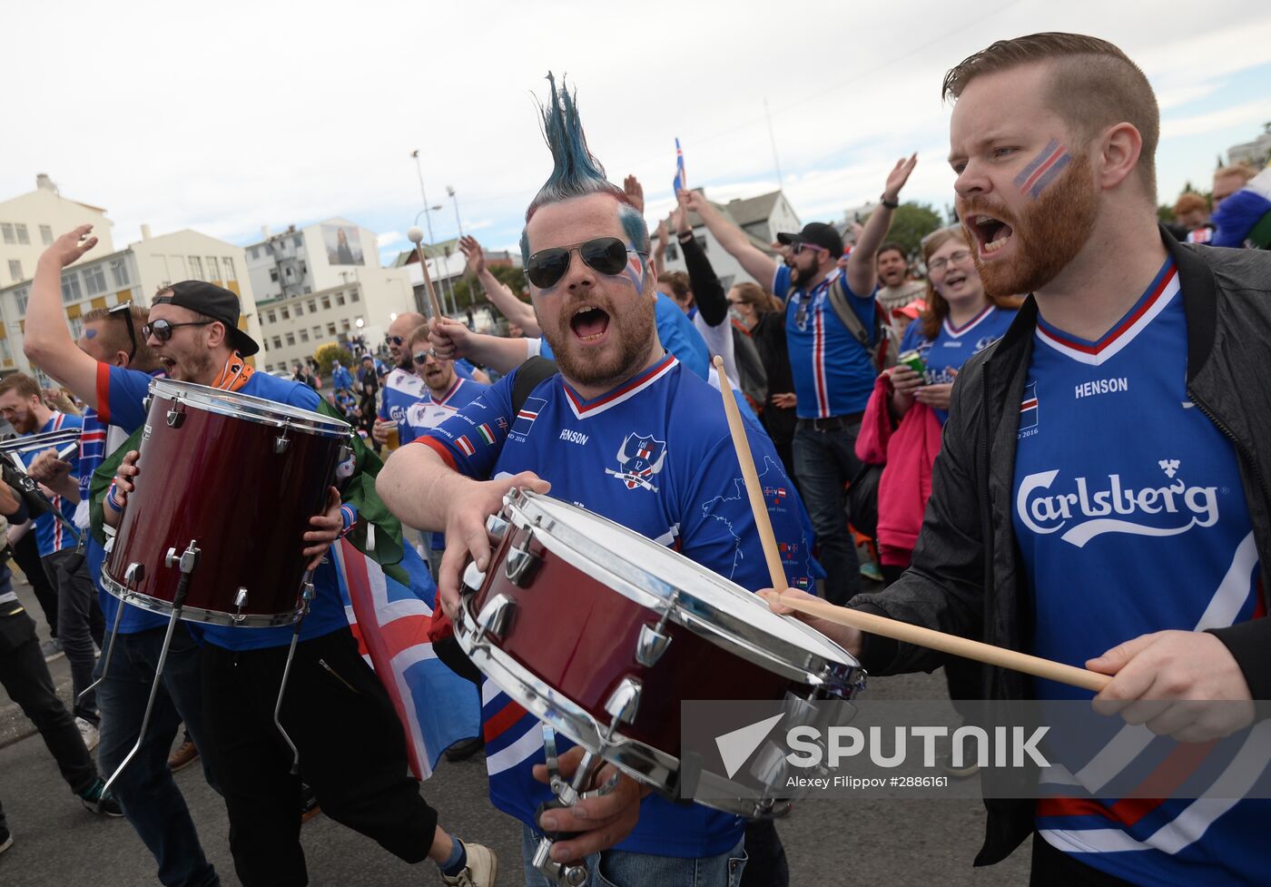 Watching Euro 2016 match France vs. Iceland in Reykjavik