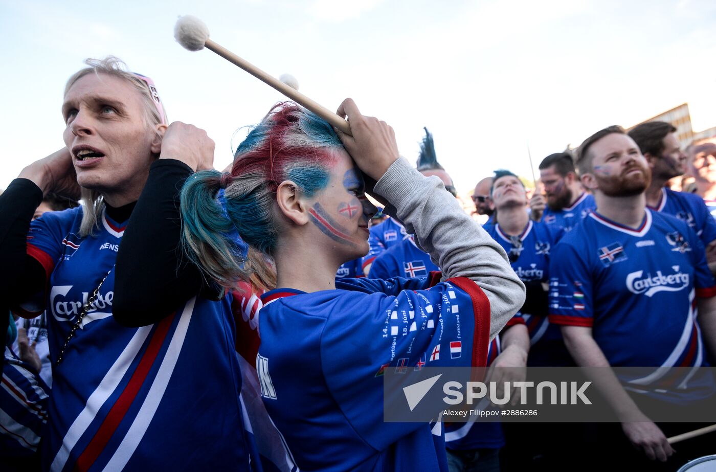 Watching Euro 2016 match France vs. Iceland in Reykjavik