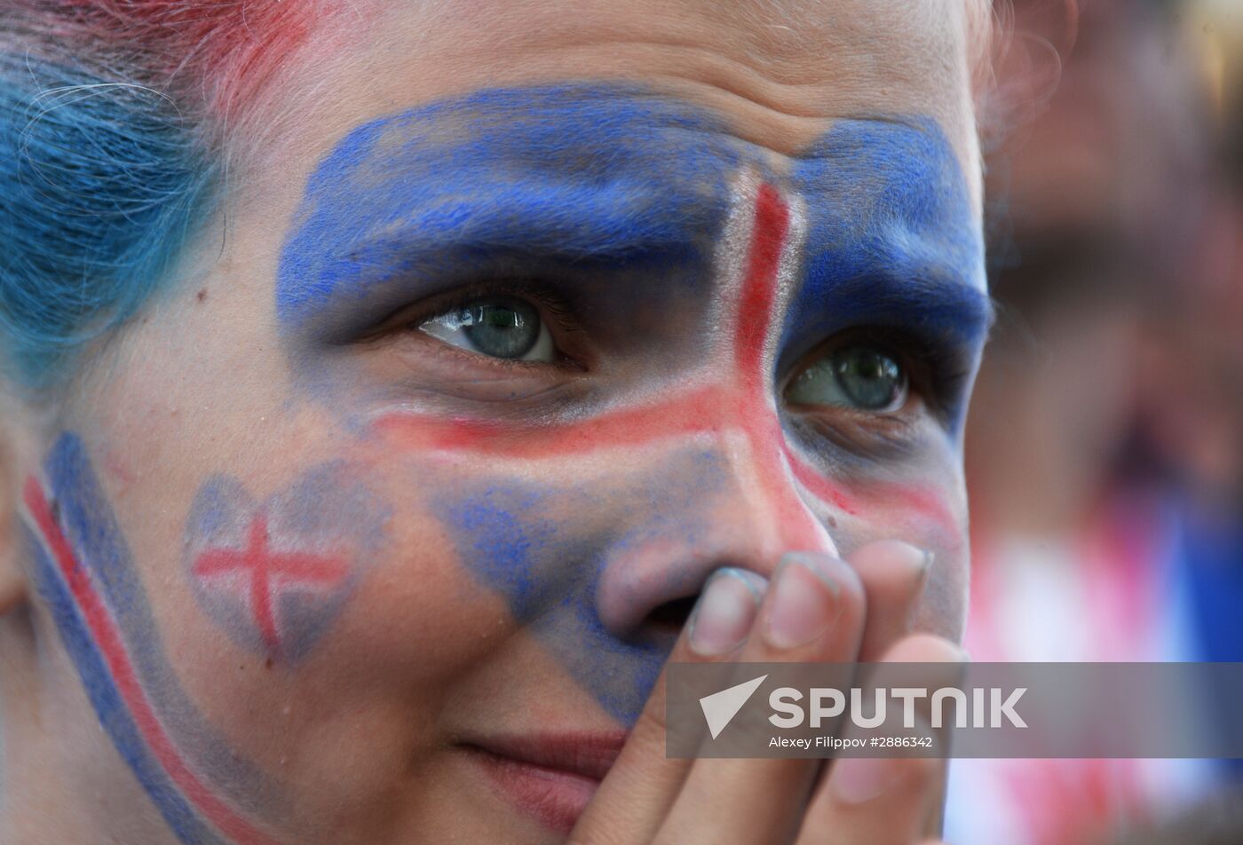 Watching Euro 2016 match France vs. Iceland in Reykjavik