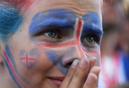 Watching Euro 2016 match France vs. Iceland in Reykjavik